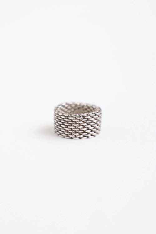 Tiffany & Co. Sterling Silver Somerset Mesh Ring