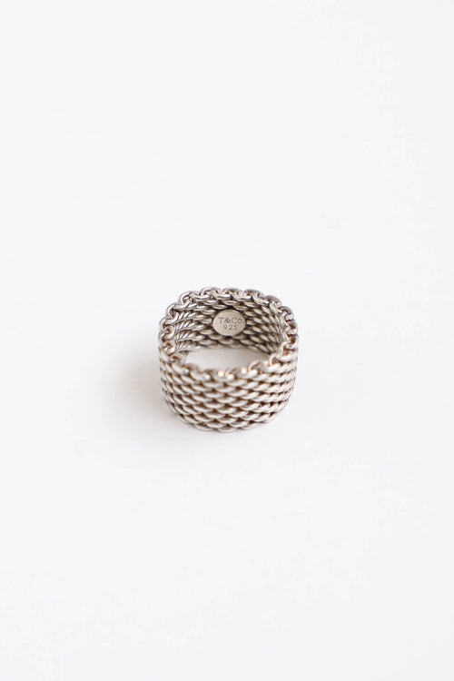 Tiffany & Co. Sterling Silver Somerset Mesh Ring