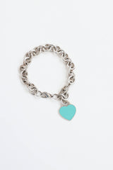 Tiffany & Co.Sterling Silver Enamel Heart Tag Bracelet