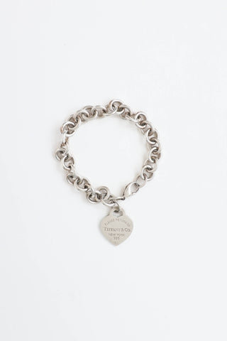 Tiffany & Co.Sterling Silver Enamel Heart Tag Bracelet