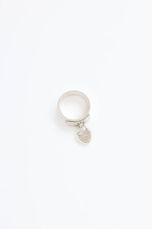 Tiffany & Co.Sterling Silver Love Heart Lock Ring