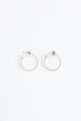 Tiffany & Co. Sterling Silver T Wire Hoop Earrings