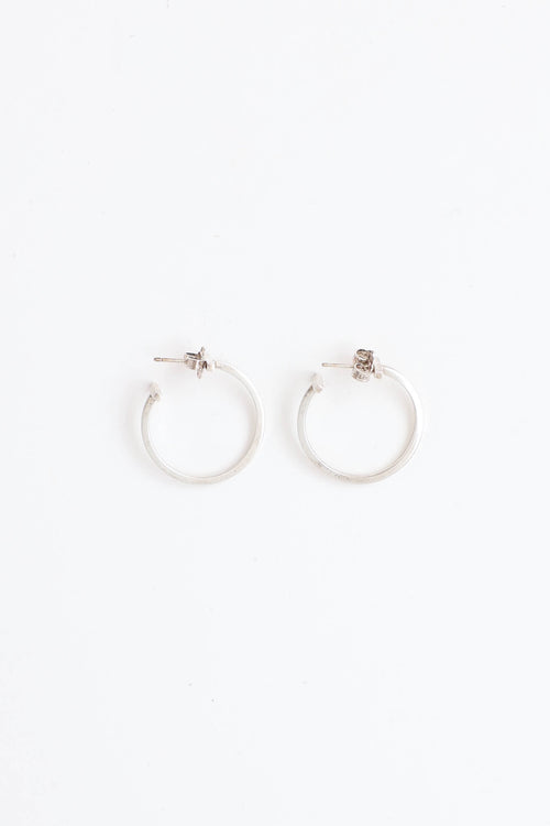 Tiffany & Co. Sterling Silver T Wire Hoop Earrings