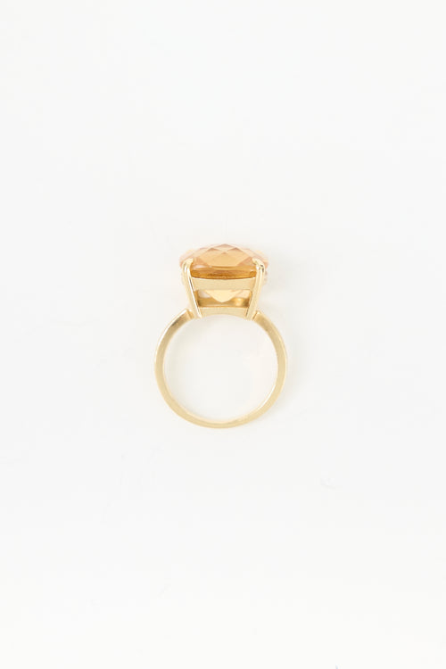 Tiffany & Co. 18K Yellow Gold & Citrine Cocktail Ring