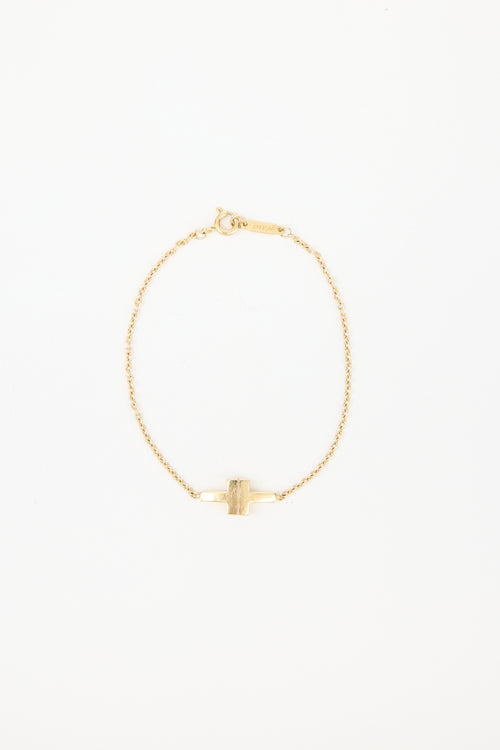 Tiffany & Co. 18K Gold Double T Bracelet