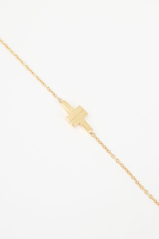 Tiffany & Co. 18K Gold Double T Bracelet
