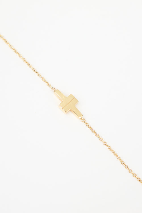 Tiffany & Co. 18K Gold Double T Bracelet