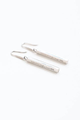 Tiffany & Co. X Elsa Peretti Sterling Silver Bar Drop Earrings