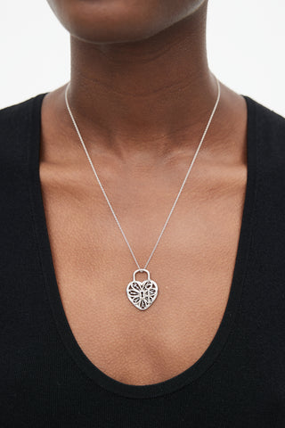 Tiffany & Co. Sterling Silver Filigree Heart Pendant