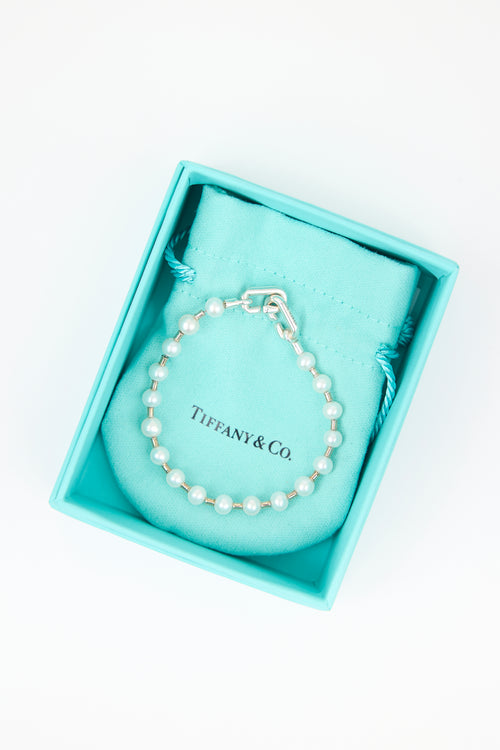 Tiffany & Co. Sterling Silver & Freshwater Pearl Bracelet