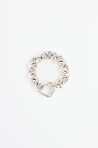 Tiffany & Co. Sterling Silver Open Heart Link Bracelet
