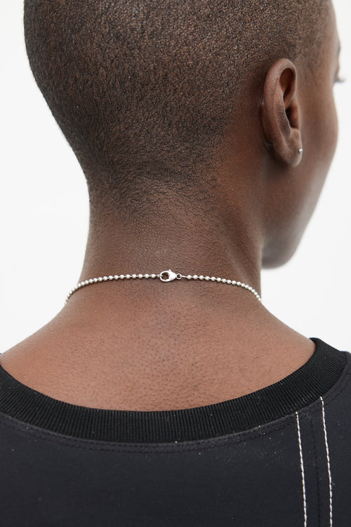 Tiffany & Co. Sterling Silver Return To Tiffany Metal Bead Necklace