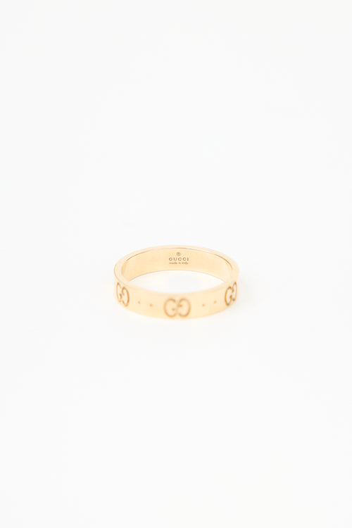 Gucci 18K Gold Icon GG Ring