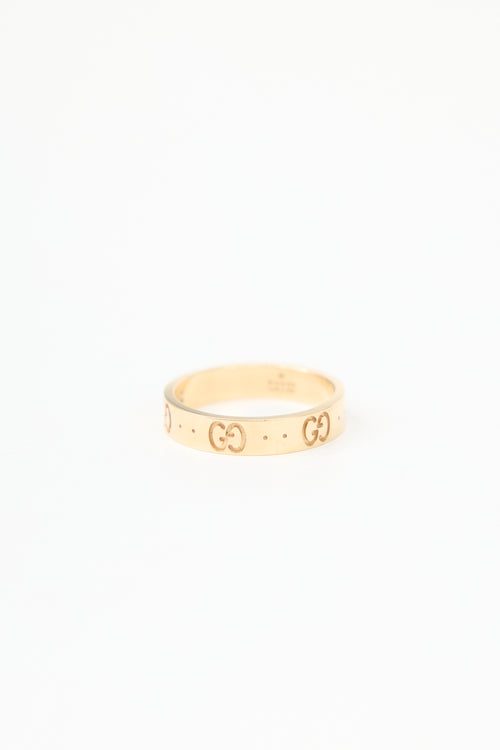 Gucci 18K Gold Icon GG Ring