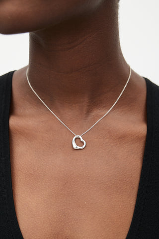 Tiffany & Co. x Elsa Peretti Sterling Silver Open Heart Necklace