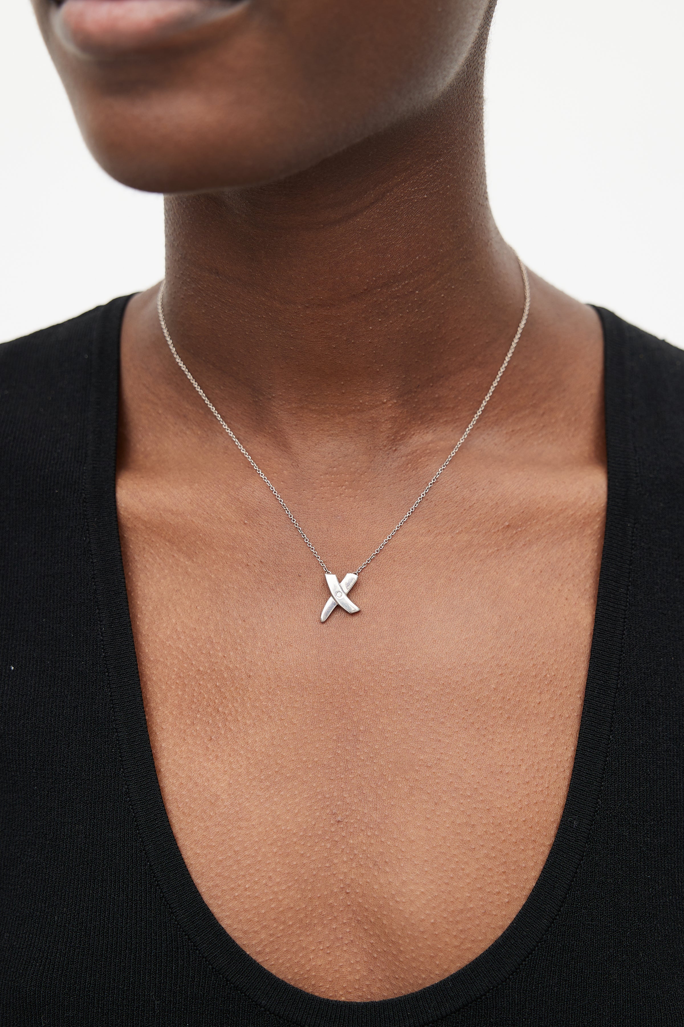 X necklace - 925 Silver Replica Tiffany & Co.