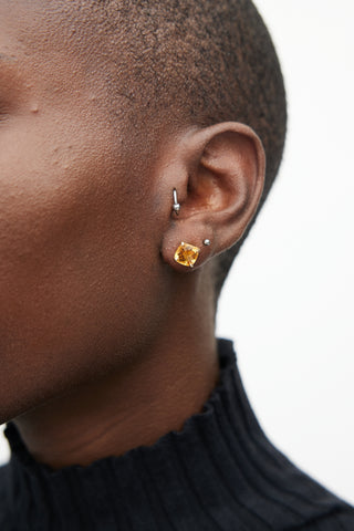 Tiffany & Co. 18K Gold & Yellow Amethyst Stud Earring