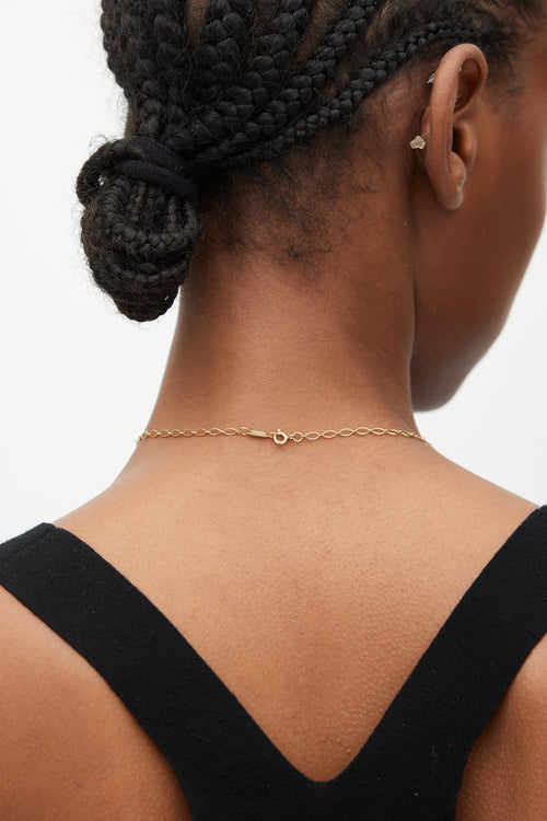 Tiffany & Co. 18K Yellow Gold Blossom Key Necklace
