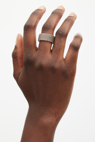 Tiffany & Co. Silver Somerset Chain Band Ring