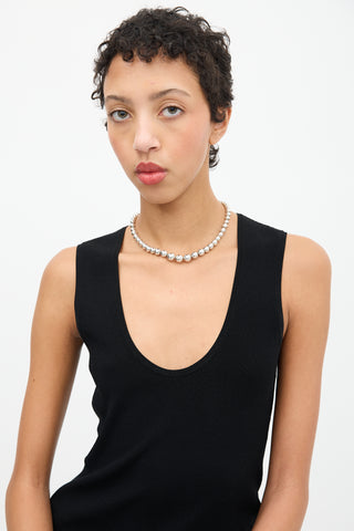 Tiffany & Co. Sterling Silver HardWear Graduated Ball Necklace