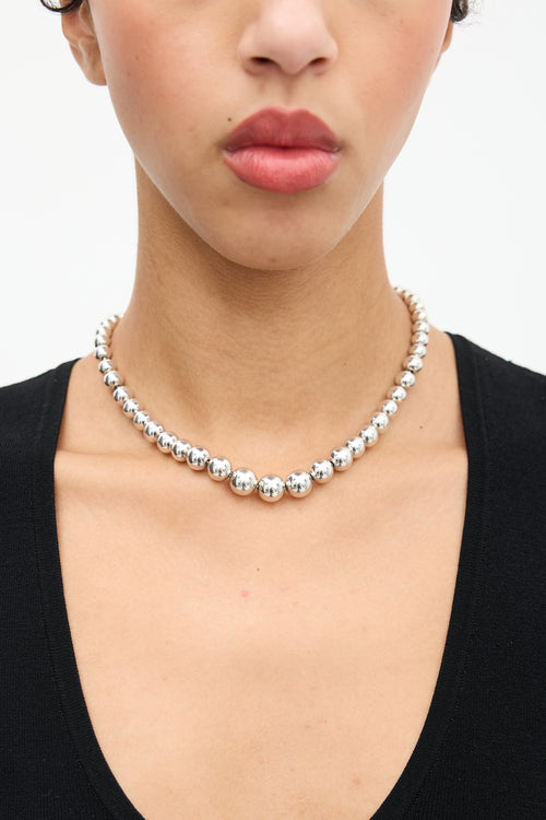 Tiffany & Co. Sterling Silver HardWear Graduated Ball Necklace