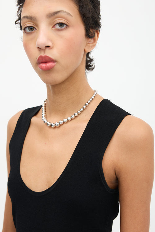 Tiffany & Co. Sterling Silver HardWear Graduated Ball Necklace