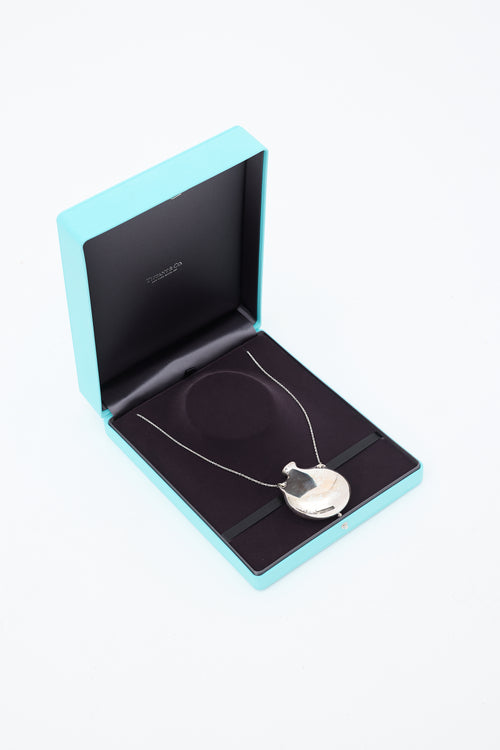 Tiffany & Co. X Elsa Peretti Sterling Silver Large Bottle Open Bottle Pendant Necklace