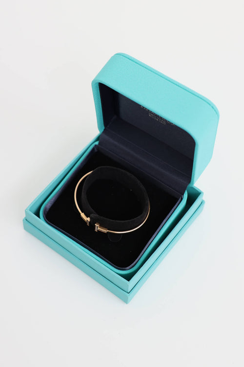 Tiffany & Co. 18K Rose Gold & Diamond T Wire Bracelet