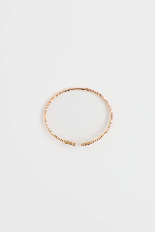 Tiffany & Co. 18K Rose Gold & Diamond T Wire Bracelet