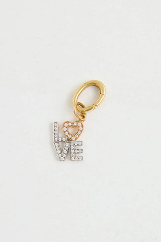 Tiffany & Co. 18K White Gold Diamond LOVE Charm