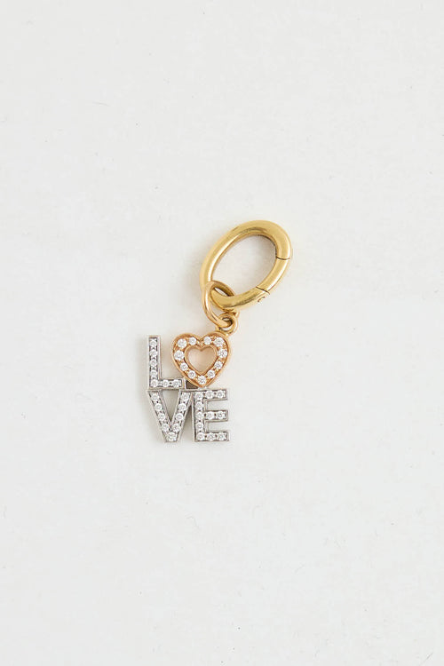 Tiffany & Co. 18K White Gold Diamond LOVE Charm