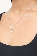 Tiffany & Co. x Elsa Perreti Sterling Silver Open Heart Lariat Necklace