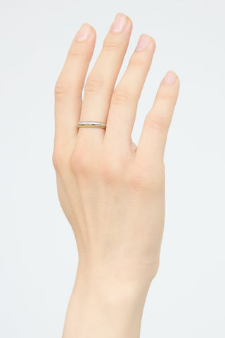 Tiffany & Co. 18K Gold & Platinum Milgrain Ring