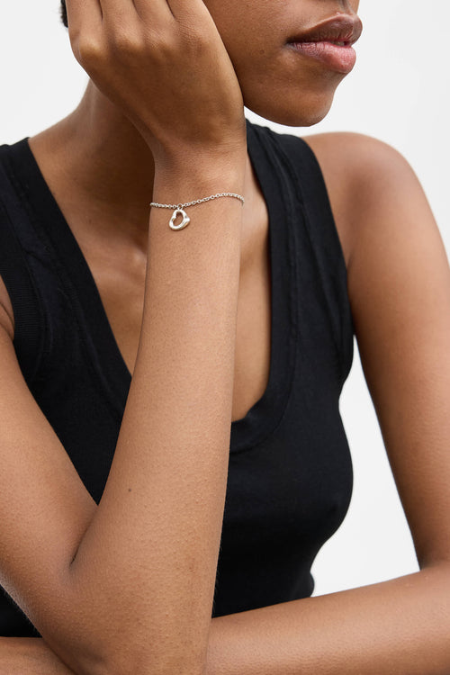 Tiffany & Co. X Elsa Peretti Sterling Silver Open Heart Bracelet