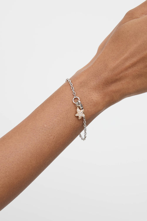 Adamas 18K White & Rose Gold Diamond Star Bracelet