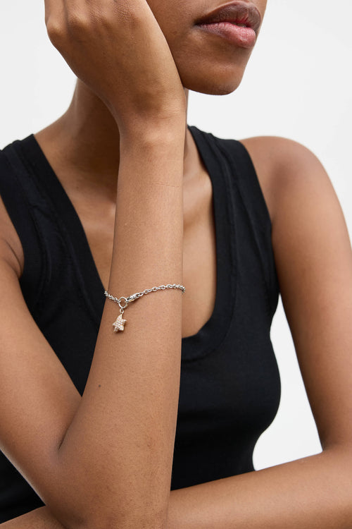 Adamas 18K White & Rose Gold Diamond Star Bracelet