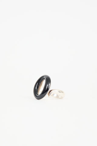 Tiffany & Co. Sterling Silver & Enamel Sevillana Ring