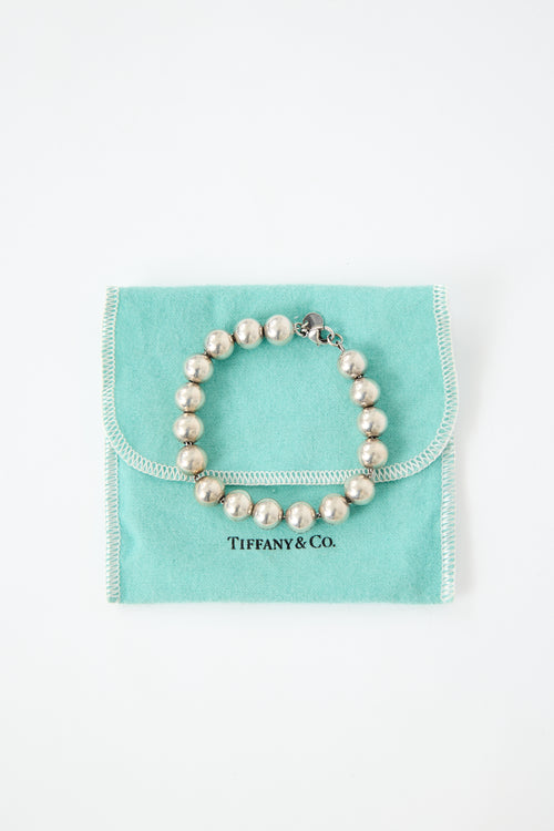 Tiffany & Co. Sterling Silver HardWear Ball Bracelet