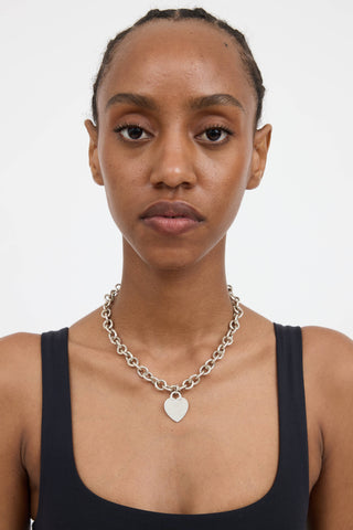 Tiffany & Co. Sterling Silver Heart Tag Necklace