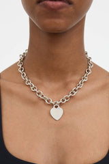 Tiffany & Co. Sterling Silver Heart Tag Necklace