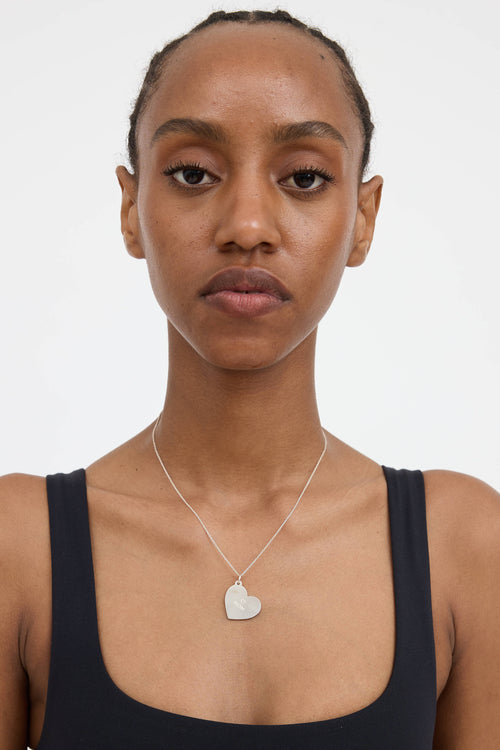 Tiffany & Co. Sterling Silver Mom Heart Tag Necklace