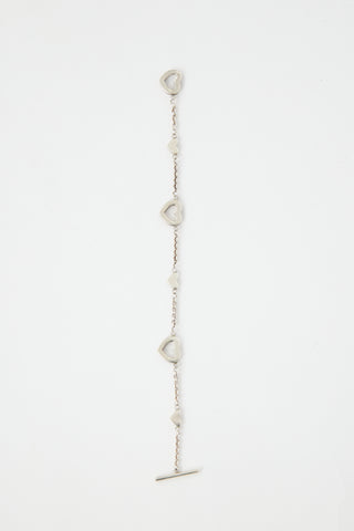 Tiffany & Co. Sterling Silver Heart Station Bracelet