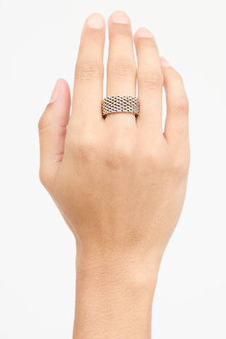 Tiffany & Co. Sterling Silver Somerset Mesh Band Ring
