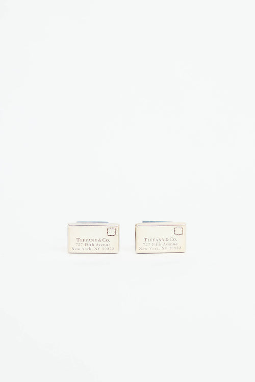 Tiffany & Co. Sterling Silver Envelope Cufflinks