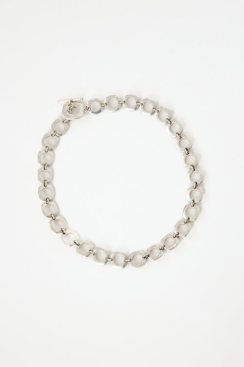 Tiffany & Co. Sterling Silver Square Cushion Necklace