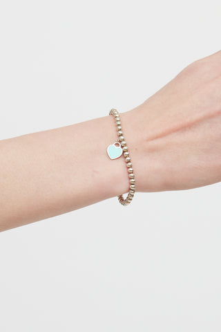 Tiffany & Co. Sterling Silver Enamel Bead Bracelet
