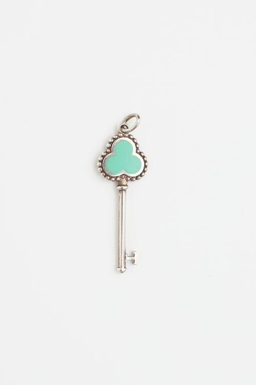Tiffany & Co. Enamel Trefoil Key Pendant