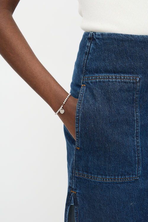 Tiffany & Co. Sterling Silver Heart Tag Bead Bracelet