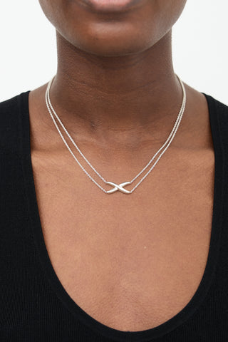 Tiffany & Co. Sterling Silver X Pendant Necklace