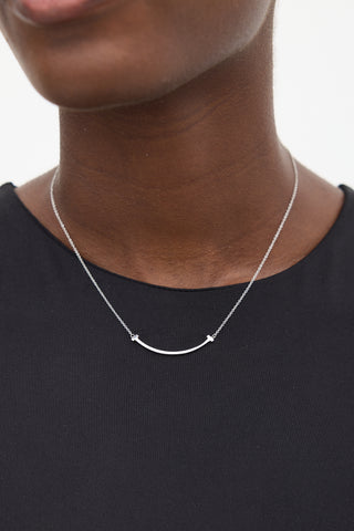 Tiffany & Co. 18K White Gold Smile Necklace